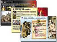 Комплект таблиц по истории "История России XVI - XVIII вв." раздаточные (цветные, ламинированные, А4, 10 штук) - fgospostavki.ru - Апатиты