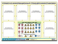 Стенд информационный "Правила техники безопасности в кабинете физики" (80х110, 6 карманов) - fgospostavki.ru - Апатиты
