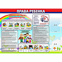 Стенд "Права ребенка" с 2 карманами - fgospostavki.ru - Апатиты