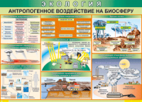 Таблица "Антропогенное воздействие на биосферу" (100х140 сантиметров, винил) - fgospostavki.ru - Апатиты