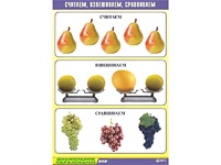 Таблица демонстрационная "Считаем, взвешиваем, сравниваем" (винил 70x100) - fgospostavki.ru - Апатиты