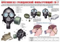 Комплект плакатов "Средства защиты органов дыхания. Противогазы, респираторы" - fgospostavki.ru - Апатиты
