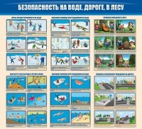 Стенд "Безопасность на воде, дороге, в лесу" - fgospostavki.ru - Апатиты
