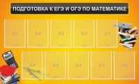 Стенд "Подготовка к ЕГЭ и ОГЭ по математике (10 карманов)" - fgospostavki.ru - Апатиты