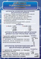 Стенд "Действия с десятичными дробями" - fgospostavki.ru - Апатиты
