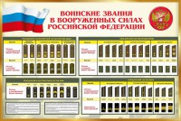 Стенд "Воинские звания в вооруженных силах РФ" - fgospostavki.ru - Апатиты
