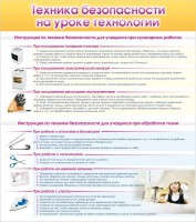 Стенд "Техника безопасности на уроке технологии" - fgospostavki.ru - Апатиты