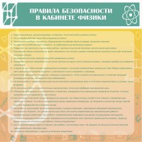 Стенд "Правила безопасности в кабинете физики" - fgospostavki.ru - Апатиты