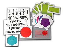 Набор для изучения простых дробей. Составление целого из частей (раздаточный) - fgospostavki.ru - Апатиты