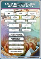 Стенд "Схема приготовления дрожжевого теста" - fgospostavki.ru - Апатиты