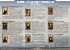 Стенд "Великие русские художники" - fgospostavki.ru - Апатиты