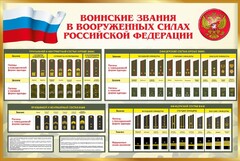 Стенд "Воинские звания в вооруженных силах РФ" - fgospostavki.ru - Апатиты