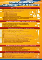 Стенд "Правила выполнения лабораторных работ по биологии" Вариант 2 - fgospostavki.ru - Апатиты