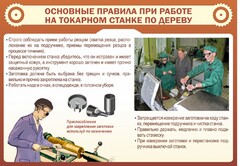 Стенд "Основные правила при работе на токарном станке по дереву" - fgospostavki.ru - Апатиты