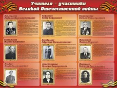 Стенд "Учителя-участники Великой Отечественной войны" - fgospostavki.ru - Апатиты