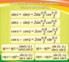 Стенд "Тригонометрические формулы" - fgospostavki.ru - Апатиты