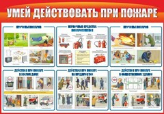 Стенд "Умей действовать при пожаре" - fgospostavki.ru - Апатиты