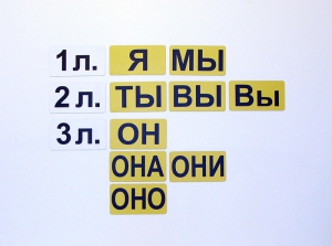 Набор магнитных карточек "Личные местоимения" (фон жёлтый) - fgospostavki.ru - Апатиты