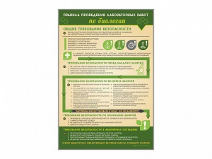 Стенд "Правила выполнения лабораторных работ по биологии" Вариант 1 - fgospostavki.ru - Апатиты