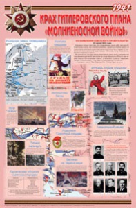 Плакат "Великая Отечественная война: Крах гитлеровского плана «молниеносной войны» " - fgospostavki.ru - Апатиты