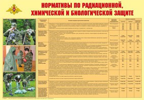 Плакат "Нормативы по радиационной, химической и биологической защите" - fgospostavki.ru - Апатиты