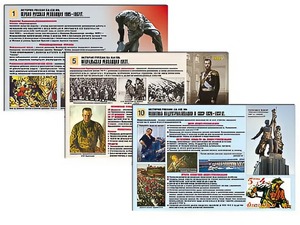 Комплект таблиц по истории "История России XX - XXI вв." раздаточные (цветные, ламинированные, А4, 12 штук) - fgospostavki.ru - Апатиты