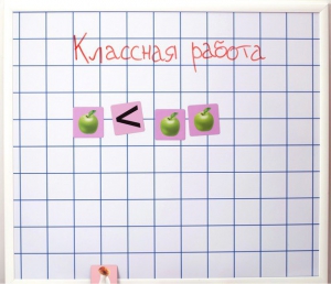 Магнитно-маркерная доска "Клетка" (86 см х 75 см) - fgospostavki.ru - Апатиты