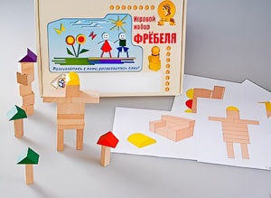 Игровой набор Фребеля "Конструктор деревянный без соединений-3" (Серия "Эксперимент") - fgospostavki.ru - Апатиты