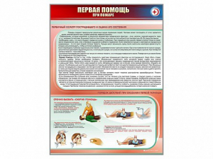 Стенд "Первая помощь при пожаре" - fgospostavki.ru - Апатиты