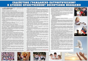 Стенд "Содействие гражданско-патриотическому и духовно-нравственному воспитанию молодежи" - fgospostavki.ru - Апатиты
