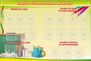 Стенд "Наша школьная жизнь" - fgospostavki.ru - Апатиты