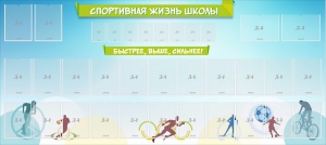 Стенд "Спортивная жизнь школы" - fgospostavki.ru - Апатиты