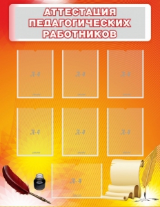 Стенд "Аттестация педагогических работников" - fgospostavki.ru - Апатиты