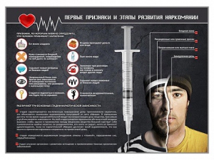 Стенд "Признаки и этапы развития наркомании" - fgospostavki.ru - Апатиты