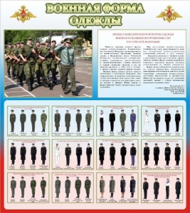 Стенд "Военная форма одежды (герб РФ) " - fgospostavki.ru - Апатиты