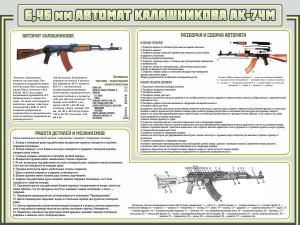 Стенд "Автомат Калашникова" - fgospostavki.ru - Апатиты