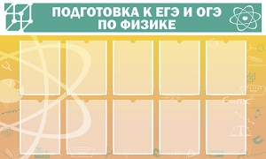 Стенд "Подготовка к ЕГЭ и ОГЭ по физике (10 карманов)" - fgospostavki.ru - Апатиты