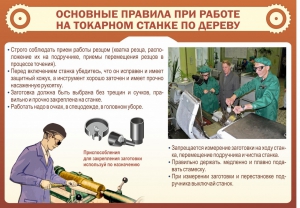 Стенд "Основные правила при работе на токарном станке по дереву" - fgospostavki.ru - Апатиты