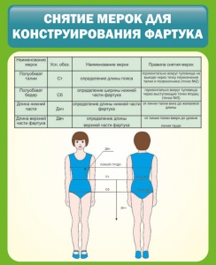 Стенд "Снятие мерок для конструирования фартука" - fgospostavki.ru - Апатиты