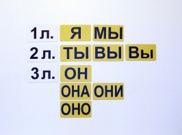 Набор магнитных карточек "Личные местоимения" (фон жёлтый) - fgospostavki.ru - Апатиты