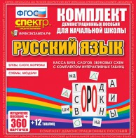 Динамические раздаточные пособия. Русский язык (комплект демонстрационных материалов). Касса букв, слогов, звуковых схем с набором интерактивных таблиц. - fgospostavki.ru - Апатиты