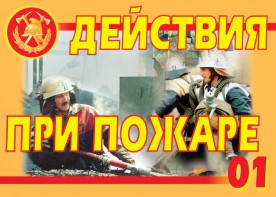 Комплект плакатов "Действия при пожаре" - fgospostavki.ru - Апатиты