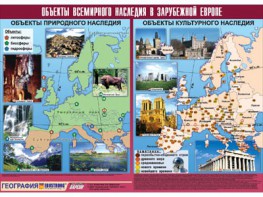 Таблица демонстрационная "Объекты всемирного наследия в Зарубежной Европе" (винил 100*140) - fgospostavki.ru - Апатиты
