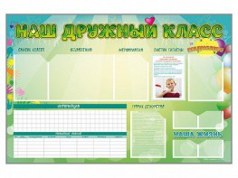 Стенд-уголок магнитно-маркерный "Наш дружный класс" - fgospostavki.ru - Апатиты