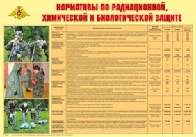 Плакат "Нормативы по радиационной, химической и биологической защите" - fgospostavki.ru - Апатиты