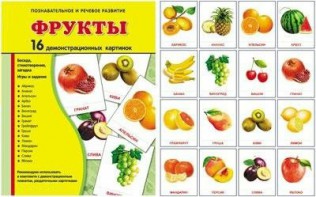 Демонстрационные карточки "Фрукты" - fgospostavki.ru - Апатиты