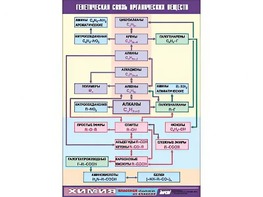 Таблица демонстрационная "Генетическая связь органических веществ" (винил 100x140) - fgospostavki.ru - Апатиты