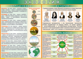 Таблица "Экология. Определения и история" (100х140 сантиметров, винил) - fgospostavki.ru - Апатиты
