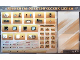 Наглядно-демонстрационный светодинамический стенд "Элементы электрических цепей" с маркерными полями - fgospostavki.ru - Апатиты
