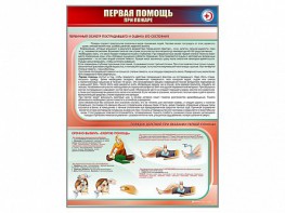 Стенд "Первая помощь при пожаре" - fgospostavki.ru - Апатиты